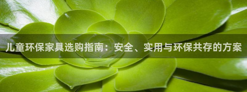 杏耀注册登录中心：儿童环保家具选购指南：安全、实用与环保共存