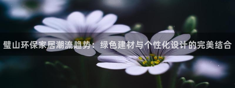 杏耀代理注册：璧山环保家居潮流趋势：绿色建材与个性化设计的完