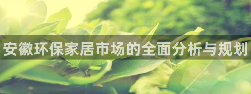 杏耀注册代理：安徽环保家居市场的全面分析与规划