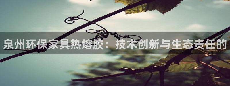杏耀注册登陆：泉州环保家具热熔胶：技术创新与生态责任的