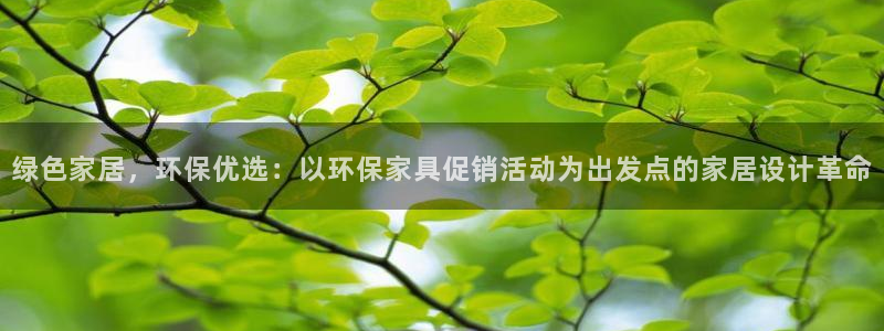 杏耀平台代理怎么赚钱：绿色家居，环保优选：以环保家具促销活动