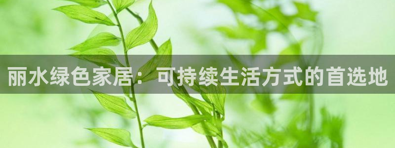杏耀平台手机：丽水绿色家居：可持续生活方式的首选地